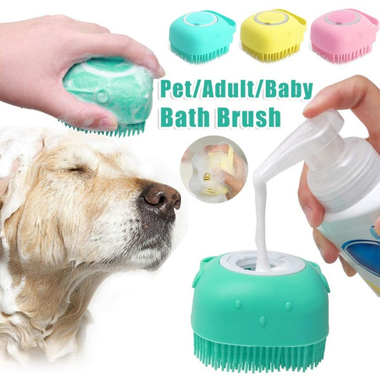 Multi-Function Dog & Cat Silicone Bath Brush
