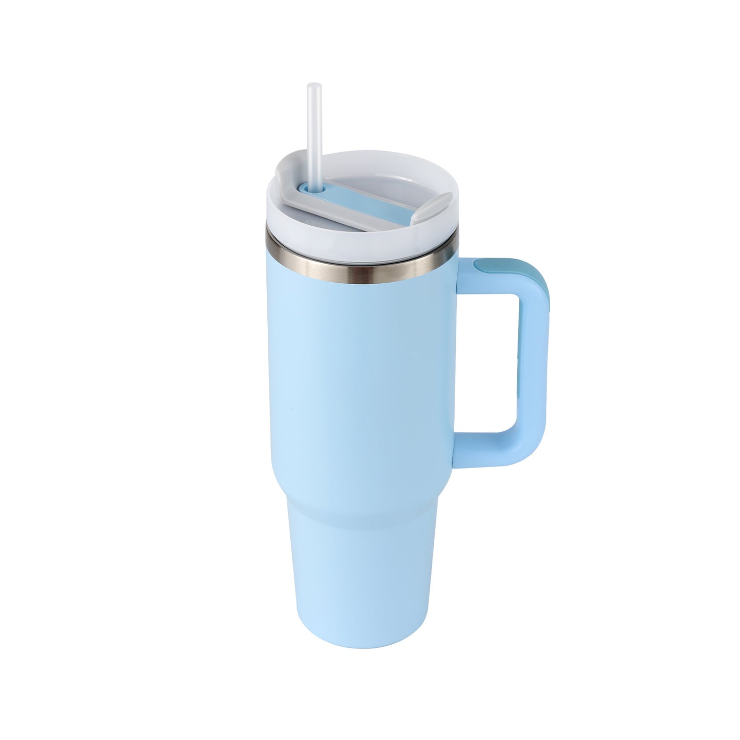 40oz Stainless Steel Insulated Tumbler with Handle & Straw