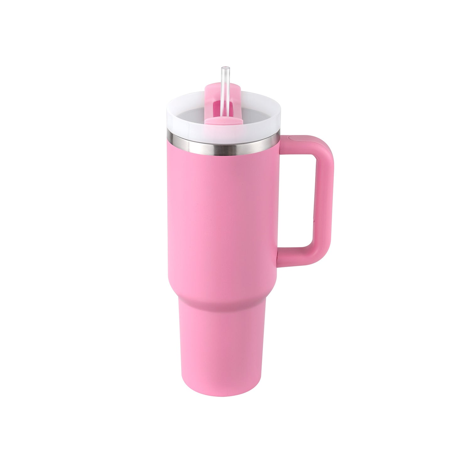 40oz Stainless Steel Insulated Tumbler with Handle & Straw