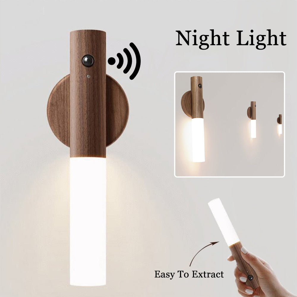 Magnetic USB Wireless Wood Night Lamp